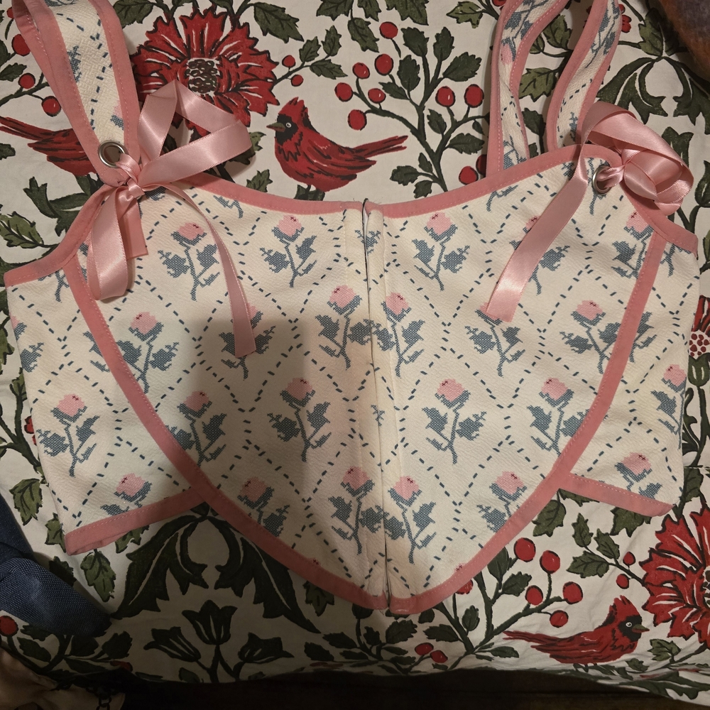 SHEIN Floral Corset with Pink Accents